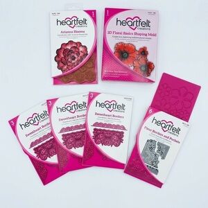 Heartfelt Creations 8 Piece Set With Shaping Mold and DieCuts